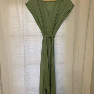 Mango Olive Maxi Dress
